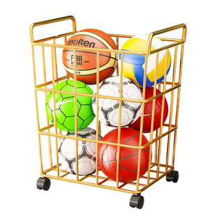 篮球收纳架家用夹缝收纳箱带轮可移动羽毛球健身器材瑜伽垫置物架
