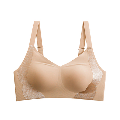 提未苏红色结婚磨毛大胸显小内衣