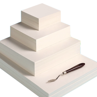 油画棒专用纸10×10cm正方形油画纸A4美术纸A5软性重彩蜡笔油画棒卡纸初学者儿童小学生绘画纸16k开空白不透