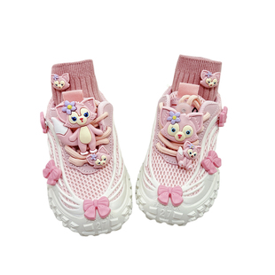 女童运动鞋2025春秋新款轻便跑步软底网面透气儿童幼儿园秋季鞋子