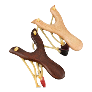 小孩儿童玩具男孩皮筋实木木质高精度弹弓安全架木头安全怀旧弹弓