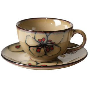 舍里复古小众咖啡杯碟套装陶瓷高颜值马克杯高档精致下午茶杯子