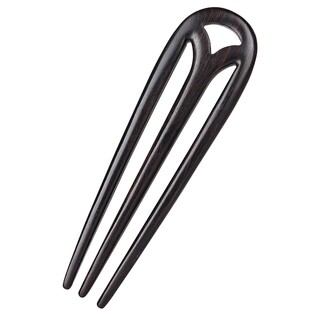 儿童古风发饰简约黑檀红檀绿檀檀木三叉钗盘发发梳汉服簪子高级感