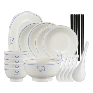 陶瓷餐具套装家用2026新款高颜值碗盘碟子高级感乔迁新婚礼物餐具