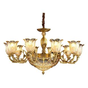 澳米新款欧式全铜吊灯吸顶两用灯客厅卧室美式餐厅全铜大气铜吊灯