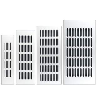 铝合金银橱柜透气网长方形透气孔鞋柜通风孔装饰盖衣柜网格格栅孔