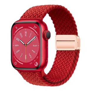 适用苹果iwatchS11手表表带新款s10编织磁吸s9秋冬s8回环式s7弹力尼龙ultra3金属扣磁吸applewatchse运动腕带