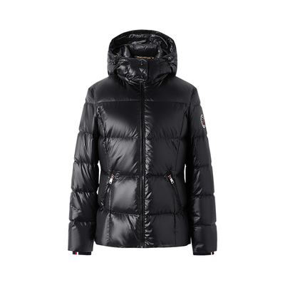 [三防]Navigare意大利小帆船连帽羽绒服女士冬季新款黑色保暖外套