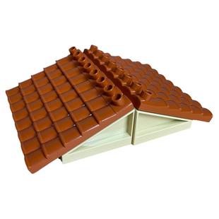 格格乐兼容大颗粒积木屋顶组合配件儿童益智盖房子拓展散件中国风