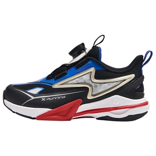 特步童鞋秋季新款儿童运动跑步鞋男童防滑鞋子幼小童旋转纽扣跑鞋