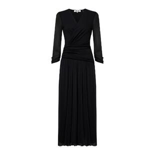 [博主同款][小黑裙]DVF腰部褶皱连衣裙DL4S025