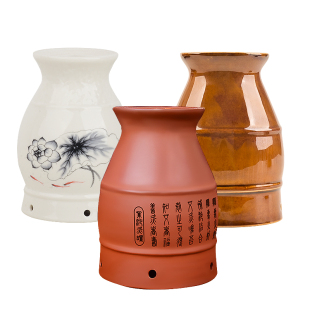 艾灸罐艾炙器具随身灸家用双层陶瓷盒熏灸器柱艾灸馆专用灸罐盒子