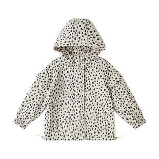 WirraWirra北欧风男女童中性斑点风衣夹克25春亲子休闲连帽外套