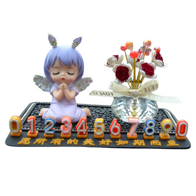 镶钻安妮宝贝停车号码牌