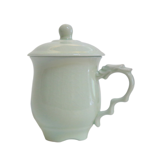 原产地汝州汝瓷龙头如意杯汝窑办公杯主人茶杯茶具上合会议杯同款