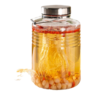 日本进口aderia阿德利亚人参泡酒专用酒瓶密封罐花酒瓶密封药酒罐