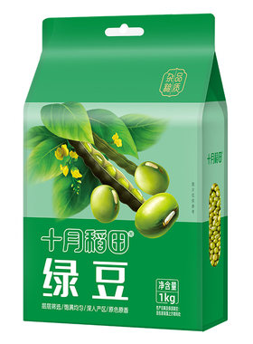 十月稻田绿豆1kg易煮出沙