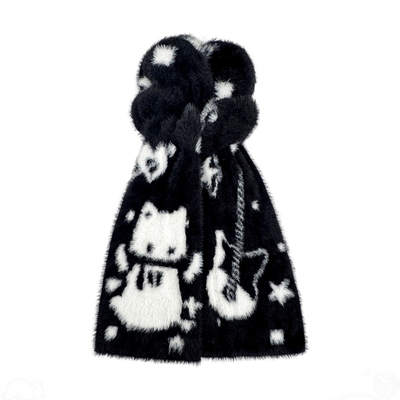 围巾围脖男女卡通保暖可爱