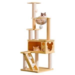 大型木质太空舱猫爬架猫窝一体