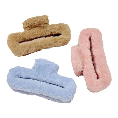 秋冬毛绒抓夹超大号鲨鱼夹高级感