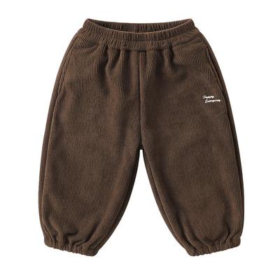 右欧儿童加绒加厚灯芯绒长裤