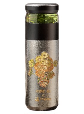 特美刻纯钛保温杯朱炳仁铜联名茶水分离泡茶杯大容量钛杯520ml