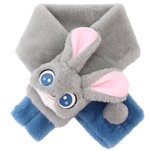 正品授权疯狂动物城儿童毛绒围巾冬季朱迪尼克男女童卡通保暖围脖