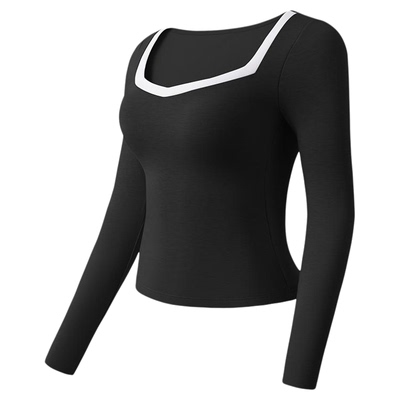 内茵保暖上衣带胸垫打底衫秋衣女士肌底衣低领可外穿内搭秋裤套装