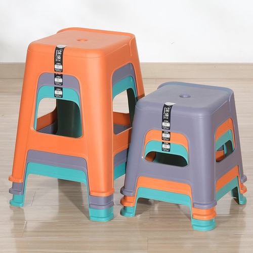 可爱塑料凳子加厚家用耐用凳浴室餐厅时尚可叠放客厅北欧餐桌防滑