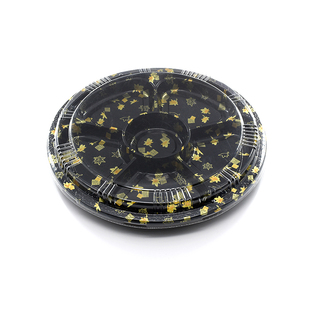 5格大圆盘寿司盒子拼盘寿司盒一次性寿司打包盒圆形寿司盒 包邮