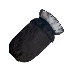 秋冬蕾丝防水袖套短款女成人厨房专用工作防油羽绒服套袖学生护袖