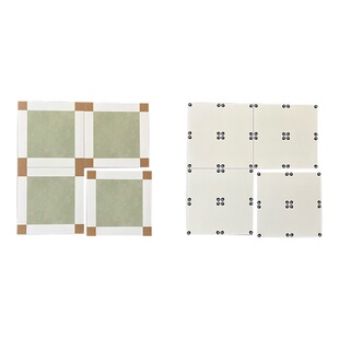 经典彩色网红黑白小花砖300x300卫生间厨房地砖阳台墙砖防滑瓷砖