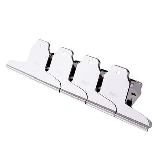 得力夹子不易生锈整理夹合金钢铁小票据夹山形夹钢加厚长尾票夹钢夹大号强力铁夹固定山型画板术生