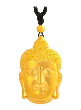 如来佛头吊坠金包银男女款