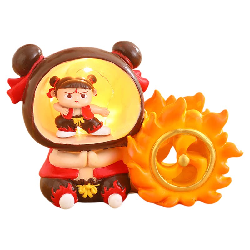 可爱哪吒笔筒摆件桌面装饰品