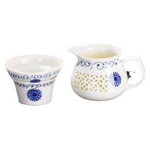 冲茶漏托茶滤茶叶过滤网泡茶器分离器茶隔陶瓷茶具茶杯公道杯一体