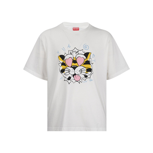 KENZO/高田贤三男士老虎印花圆领纯棉短袖T恤男2026年新品XY