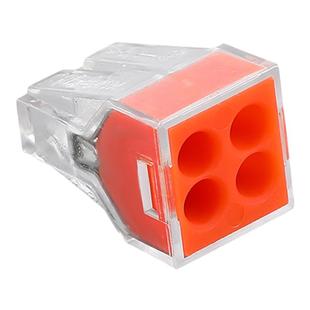 快速电线连接器硬线插拔式PCT-104电工并线器四孔水晶头接线端子