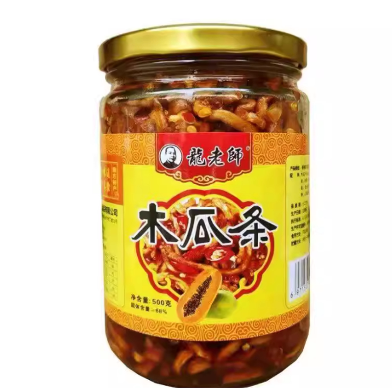 龙老师香辣木瓜丝干广西特产木瓜条酱菜下饭菜开胃菜榨菜咸菜泡菜