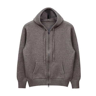 开衫针织衫带帽拉链毛衣外套保暖