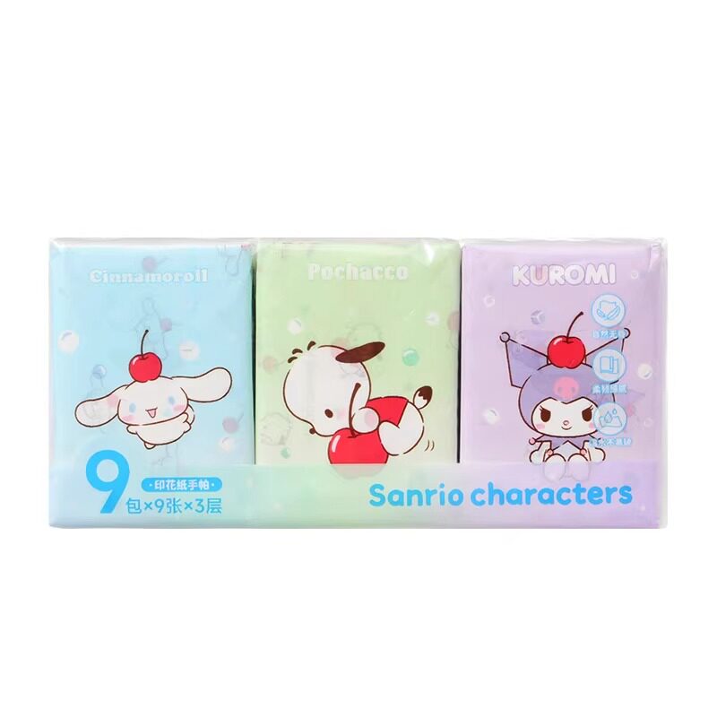 Miniso名创优品缤纷夏日印花纸巾手帕便携随身9小包柔韧厚软亲肤