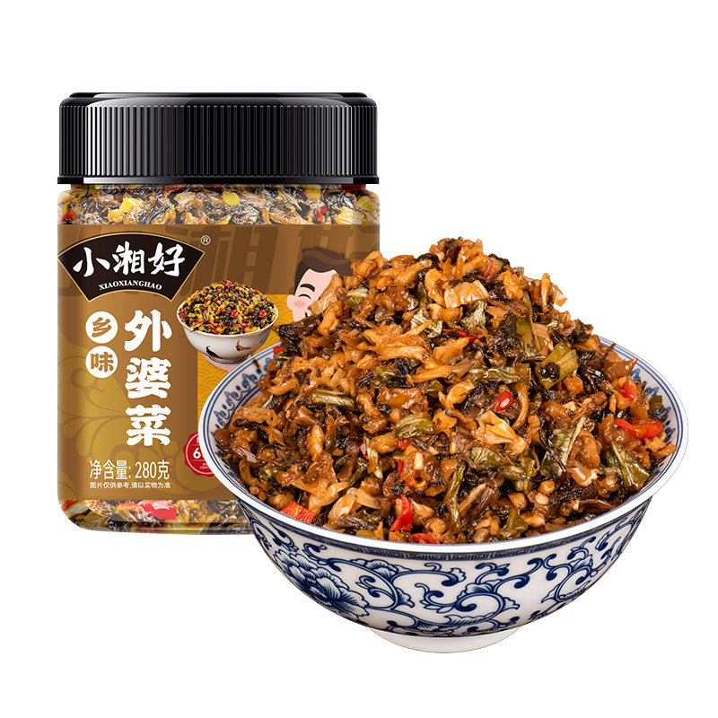 湖南外婆菜下饭菜瓶装外婆菜腊肉