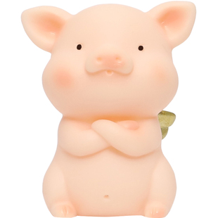 创意小猪电视柜客厅卧室桌面摆件汽车内饰中控台车载装饰ins摆设