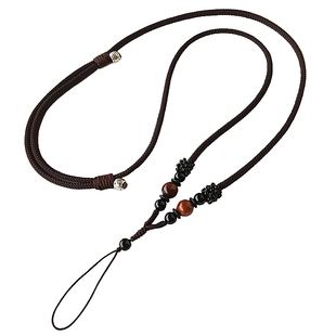 手工编制手机挂绳女吊绳挂脖子长男款链条手机壳带挂绳宽挂饰网红