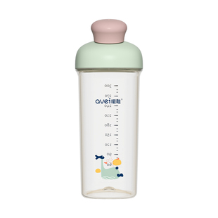 嗳唯儿童水杯上学专用ppsu幼儿园直饮吸管牛奶杯子带刻度喝奶水壶