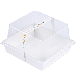 加高蛋糕包装盒4寸5寸透明盒子三明治慕斯千层切块西点甜品打包盒