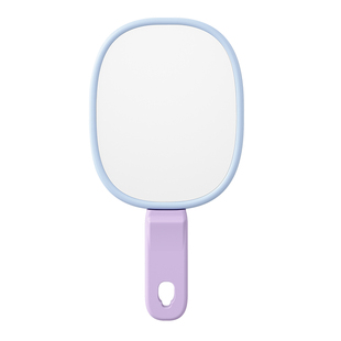 日本手持化妆镜可折叠宿舍桌面立式小镜子随身便携高清补妆手持镜