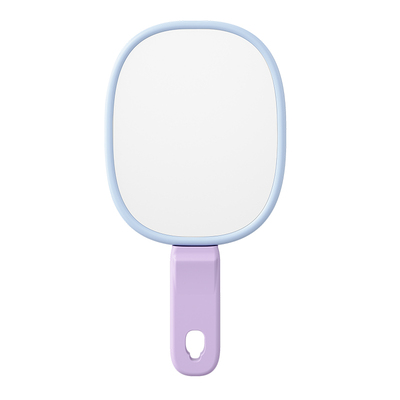 日本手持化妆镜可折叠宿舍桌面立式小镜子随身便携高清补妆手持镜