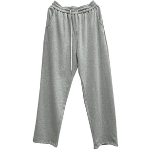 烦恼的Octopusl国潮美式街头直筒运动卫裤秋冬宽松加绒垂感长裤男