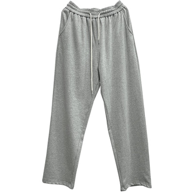 烦恼的Octopusl国潮美式街头直筒运动卫裤秋冬宽松加绒垂感长裤男